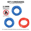 Kit 3 Cabo Eletrico Flexivel