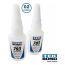 Kit de 2 Colas TEK BOND 793 20g Adesivo Instantâneo