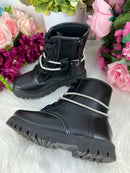 Bota Coturno Flor Di Mila Preta Fashion