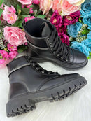Bota/Coturno Ousadia Preta Adulta Strass