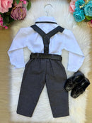Conjunto Meninos Miss Cherry Rafael Suspensorio Preto