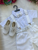 Conjunto Miss Cherry Meninos Social Shorts Ravi Branco