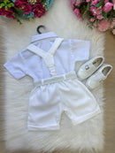 Conjunto Miss Cherry Meninos Social Shorts Ravi Branco