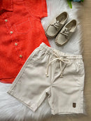 Conjunto Meninos Lucas Banana Club Shorts Camisa Laranja