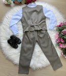 Conjunto Miss Cherry Social Leonardo Colete Verde Militar
