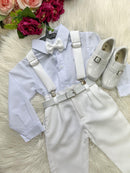 Conjunto Meninos Miss Cherry Leo Suspensorio Branco