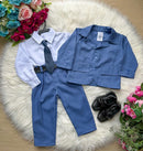 Conjunto Miss Cherry Social Terno Gael Azul