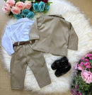 Conjunto Miss Cherry Social Gabriel Terno - Blaizer Bege
