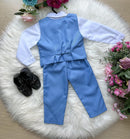 Conjunto Miss Cherry Social Leonardo Colete Azul Serenity