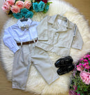 Conjunto Miss Cherry Social Gabriel Terno - Blaizer Cinza Claro