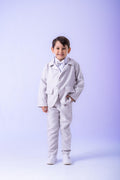 Conjunto Miss Cherry Social Gabriel Terno - Blaizer Cinza Claro