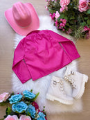 Jaqueta/Casaco Ysa Kids Corino Pink