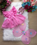 Romper/Vestido Princesa Belli Jardim Encantado Rosa