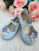Sapatilha Doce Pe Juju Jardim Encantado Azul Bebe