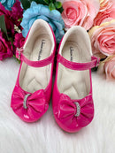Sapatilha Flor Di Mila Pink Laço Com Strass