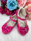 Sapatilha Flor Di Mila Pink Laço Com Strass