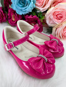 Sapatilha Flor Di Mila Pink Laço Com Strass