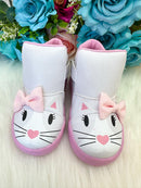 Tênis Bota Encanto de Criança Gatinha/Gata Branco Fashion