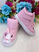 Tênis Bota Encanto de Criança Gatinha/Gata Rosa Fashion