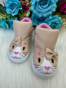Tênis Bota Encanto de Criança Gatinha/Gata Rose-Nude Fashion
