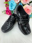 Sapato Social D Milan Preto Verniz Detalhes