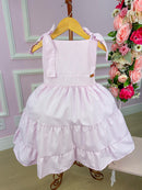 Vestido Banana Club Amelia Xadrez Rosa Bebe