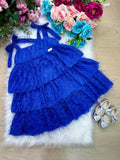 Vestido Banana Club Vitoria Azul Royal