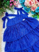 Vestido Banana Club Vitoria Azul Royal