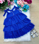 Vestido Banana Club Vitoria Azul Royal