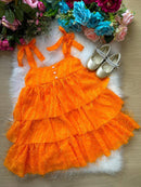 Vestido Banana Club Vitoria Laranja Neon