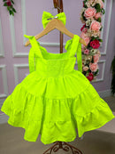 Vestido Blogueirinha Verde Neon Cerejinha