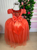 Vestido Enjoy Longo Laura Peito Rendado Terracota