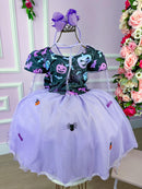 Vestido Fantasia Tematicos Kids Halloween Saia Lilas