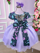 Vestido Fantasia Tematicos Kids Halloween Saia Lilas