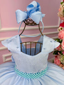 Vestido Giovanella/Giovanela Longo Valentina Azul Bebe