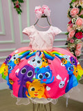 Vestido Infantil Temáticos da Gigi Peito Perolas Bolofofos - Bolo Fofos Rosa