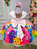 Vestido Infantil Temáticos da Gigi Peito Perolas Bolofofos - Bolo Fofos Rosa