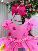 Vestido Infantil Temáticos da Gigi Mundo Bita Rosa