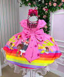 Vestido Infantil Temáticos da Gigi Mundo Bita Rosa