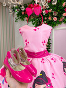 Vestido Infantil Temáticos Luxo Luluca Rosa