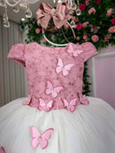Vestido Juvenil - Midi Vila Lele Sabrina Rose e Off
