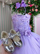 Vestido Juvenil Vila Lele Regata Flores Lilas