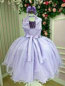 Vestido Juvenil Vila Lele Regata Flores Lilas