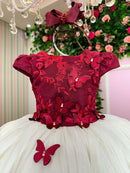 Vestido Juvenil - Midi Vila Lele Sabrina Marsala e Off