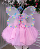 Vestido Marie Jardim das Borboletas Rosa Bebe Viviane