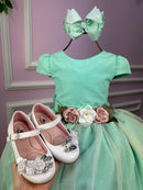 Vestido Juvenil Vila Lele Luiza Verde Menta