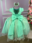 Vestido Juvenil Vila Lele Luiza Verde Menta