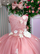 Vestido Juvenil Vila Lele Regata Flores Rose