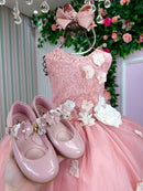 Vestido Juvenil Vila Lele Regata Flores Rose