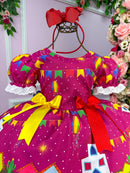 Vestido Marie Junino Roça Feliz Luxo